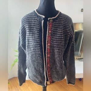 Vintage Woolrich Wool-blend Button Front Sweater